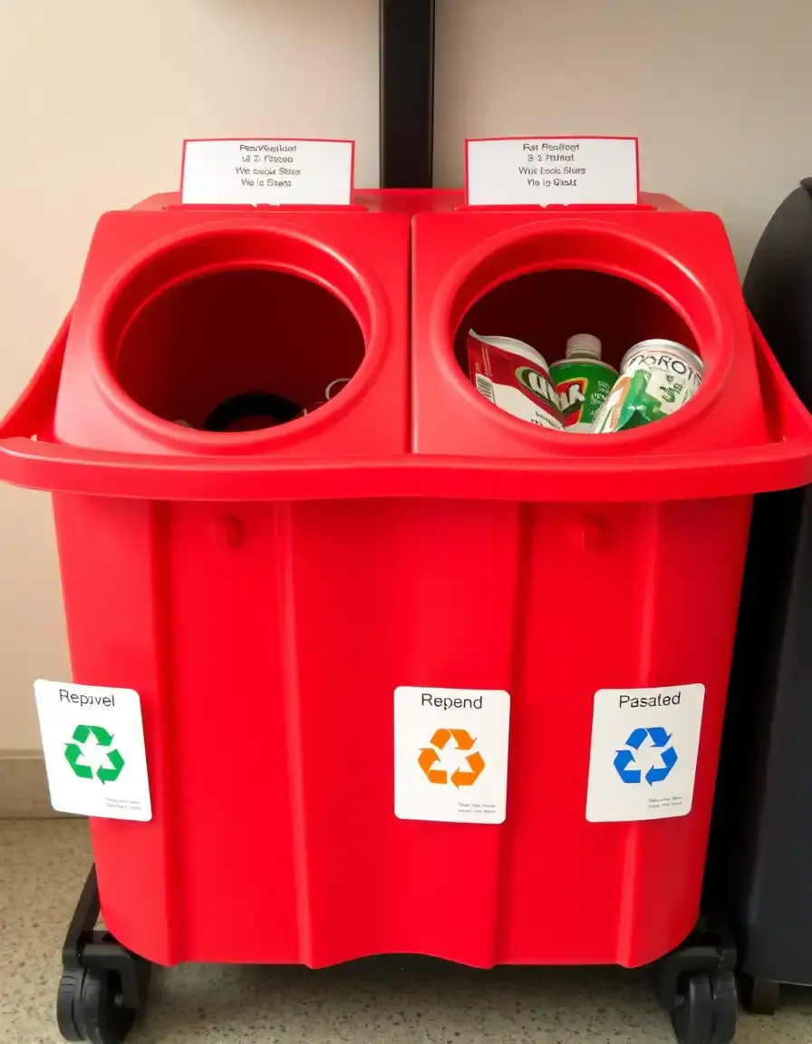 Dual-Compartment Recycling Mülleimer System