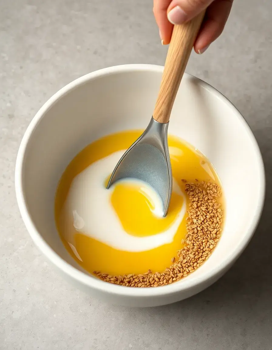 Ei-Ersatz Mixer für kuchen vegan mit Leinsamen