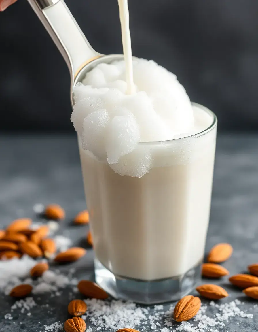 Milchaufschäumer für pflanzliche Milch beim Backen