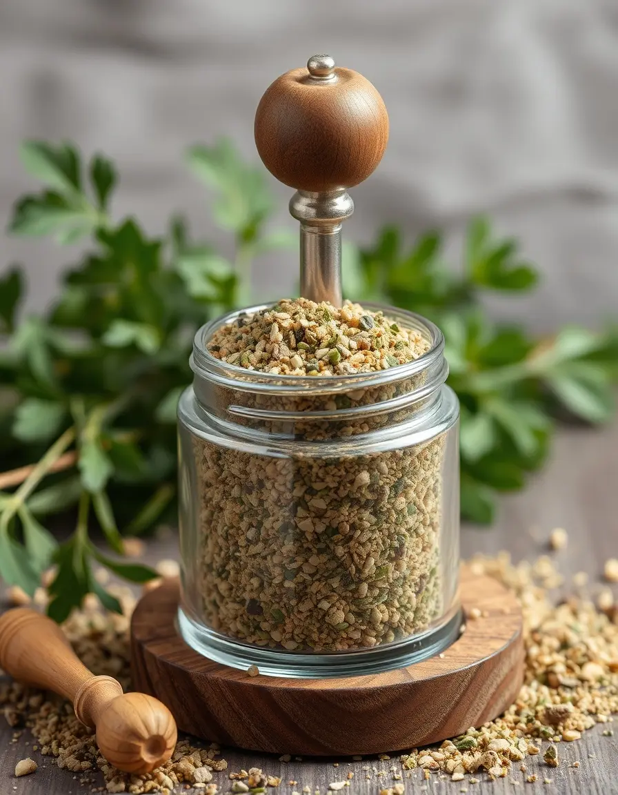 Hochwertiger Za'atar Spice Grinder mahlt orientalische Kräuter für die Levante Küche