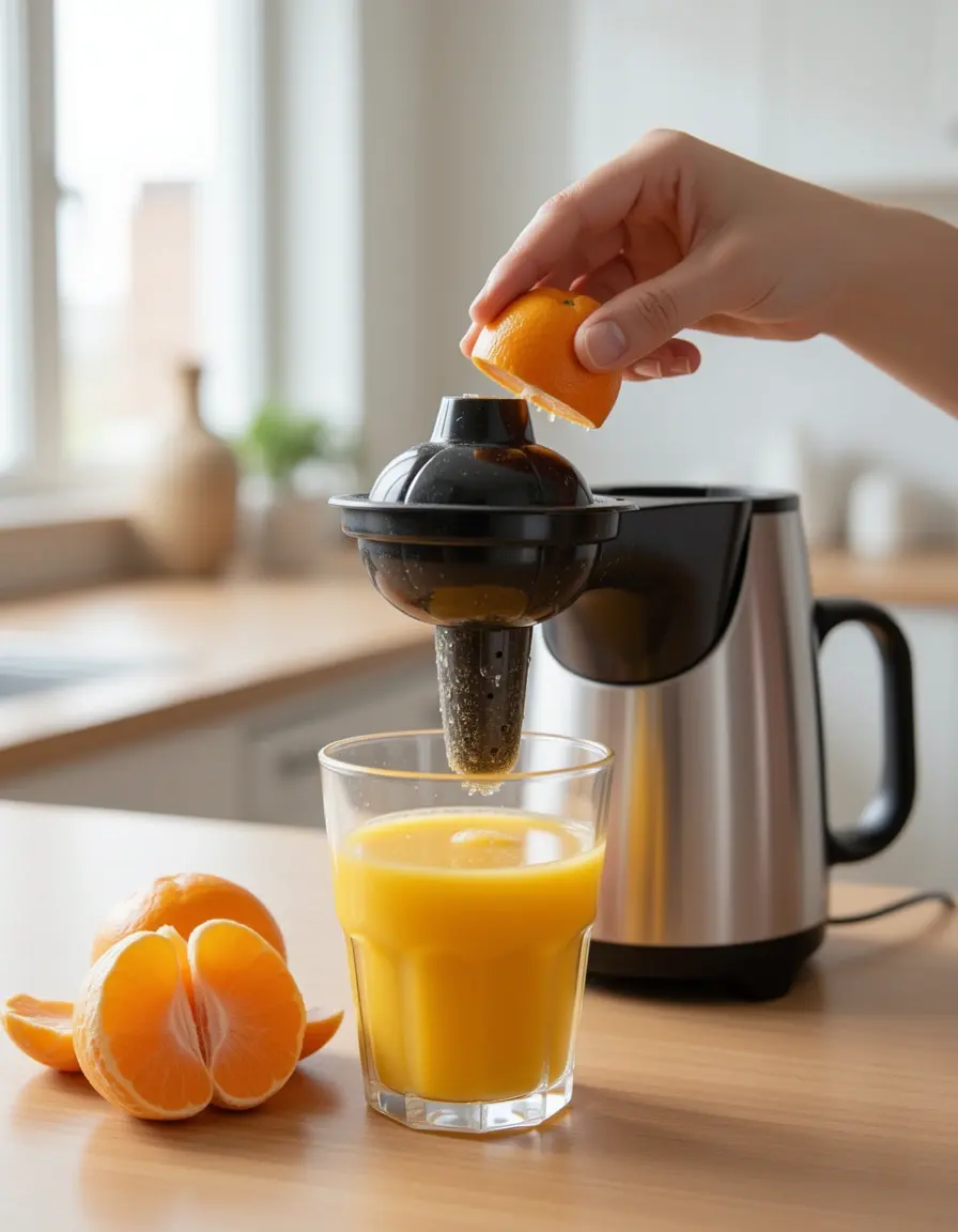 Zitruspresse für frischen Mandarinensaft