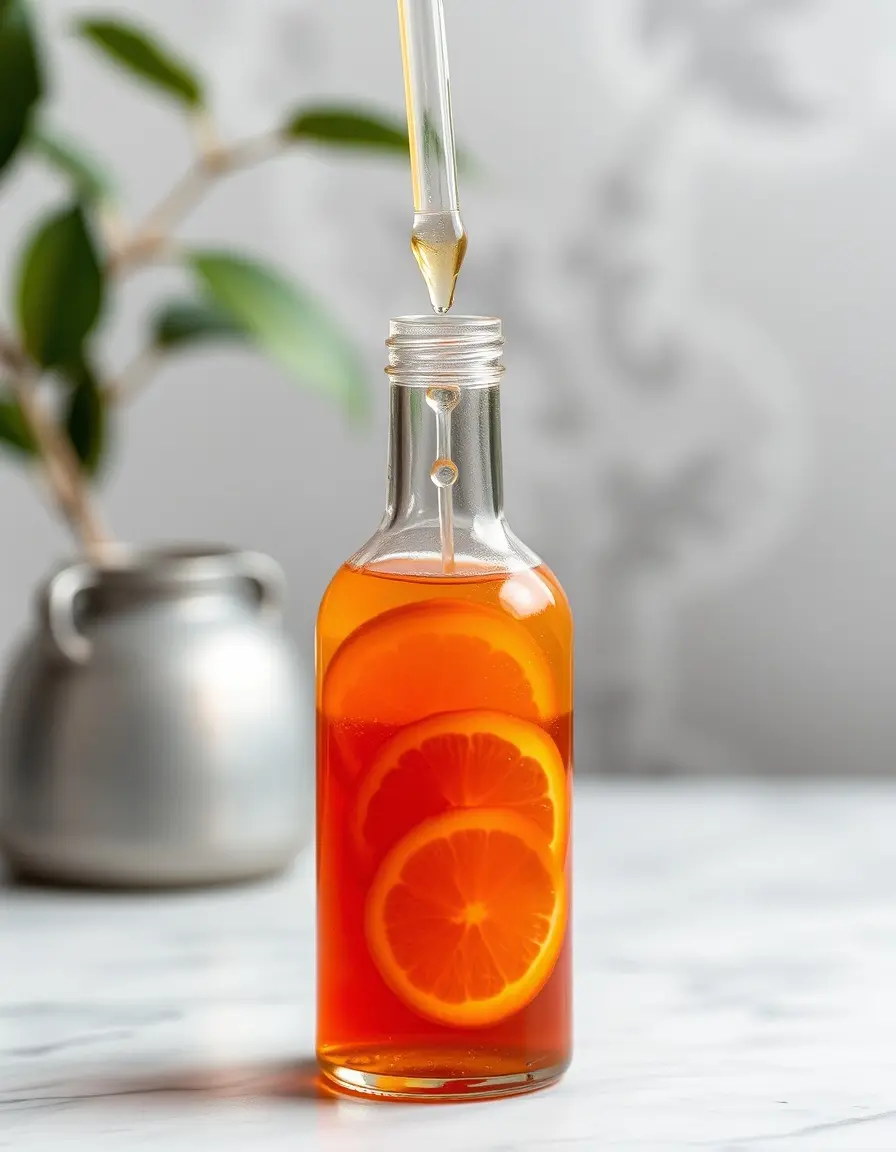 Dosierflasche für Tortenguss und Mandarinen-Sirup