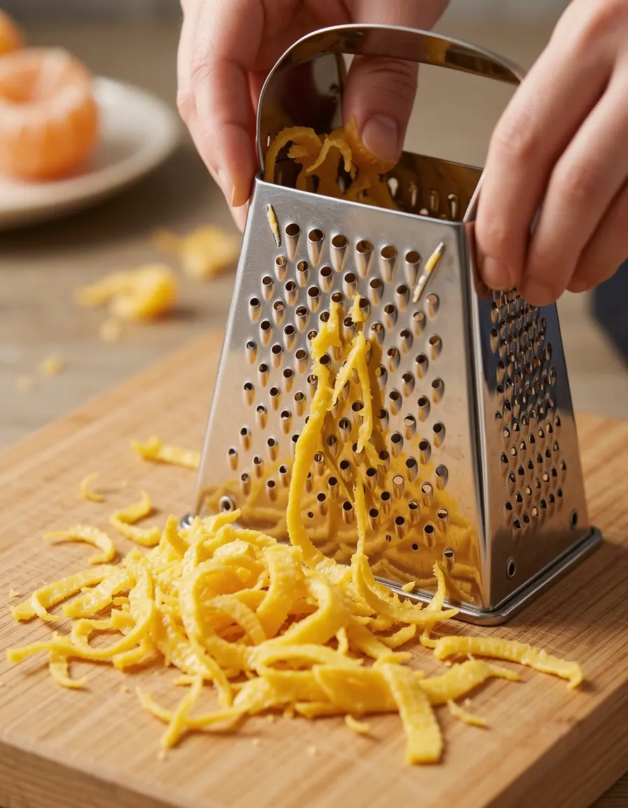 Feine Küchenreibe für Mandarinen-Zesten