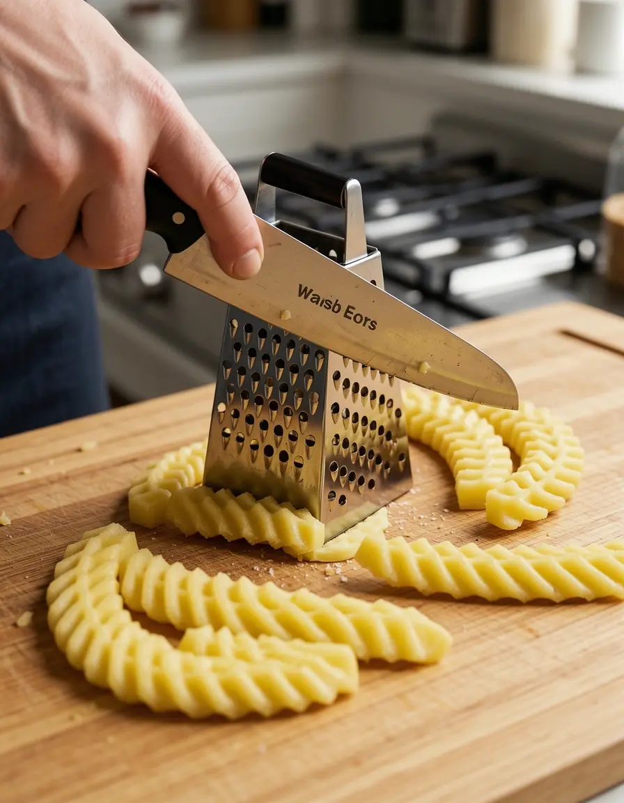 Waffelschnitt-Klinge für dekorative Kartoffelwellen