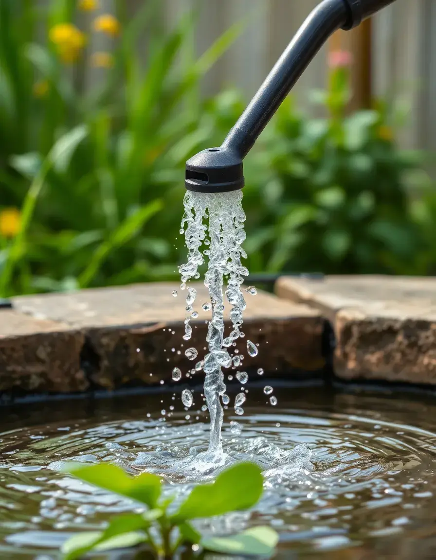 Küchenarmatur mit ausziehbarer Brause und Wasserstrahl
