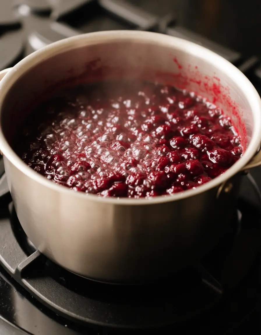 Kleiner Topf für Beeren-Kompott