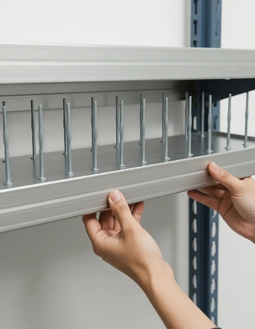 Verstellbare Metallstifte für variable Regalhöhen