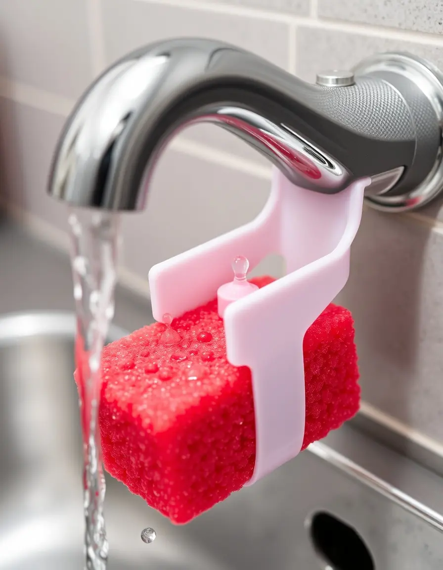Schwammhalter für den Wasserhahn