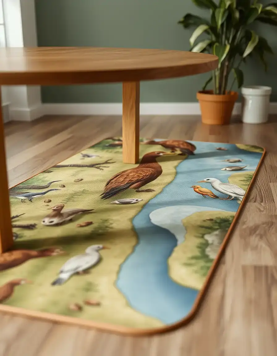 Transparente rutschfeste Tischschutzmatte