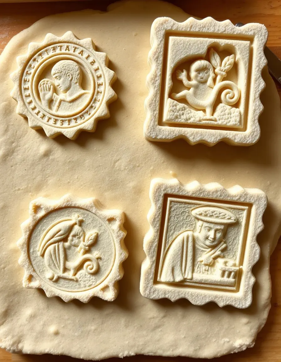 Stempel Ausstechformen für Kekse im Briefmarken-Design
