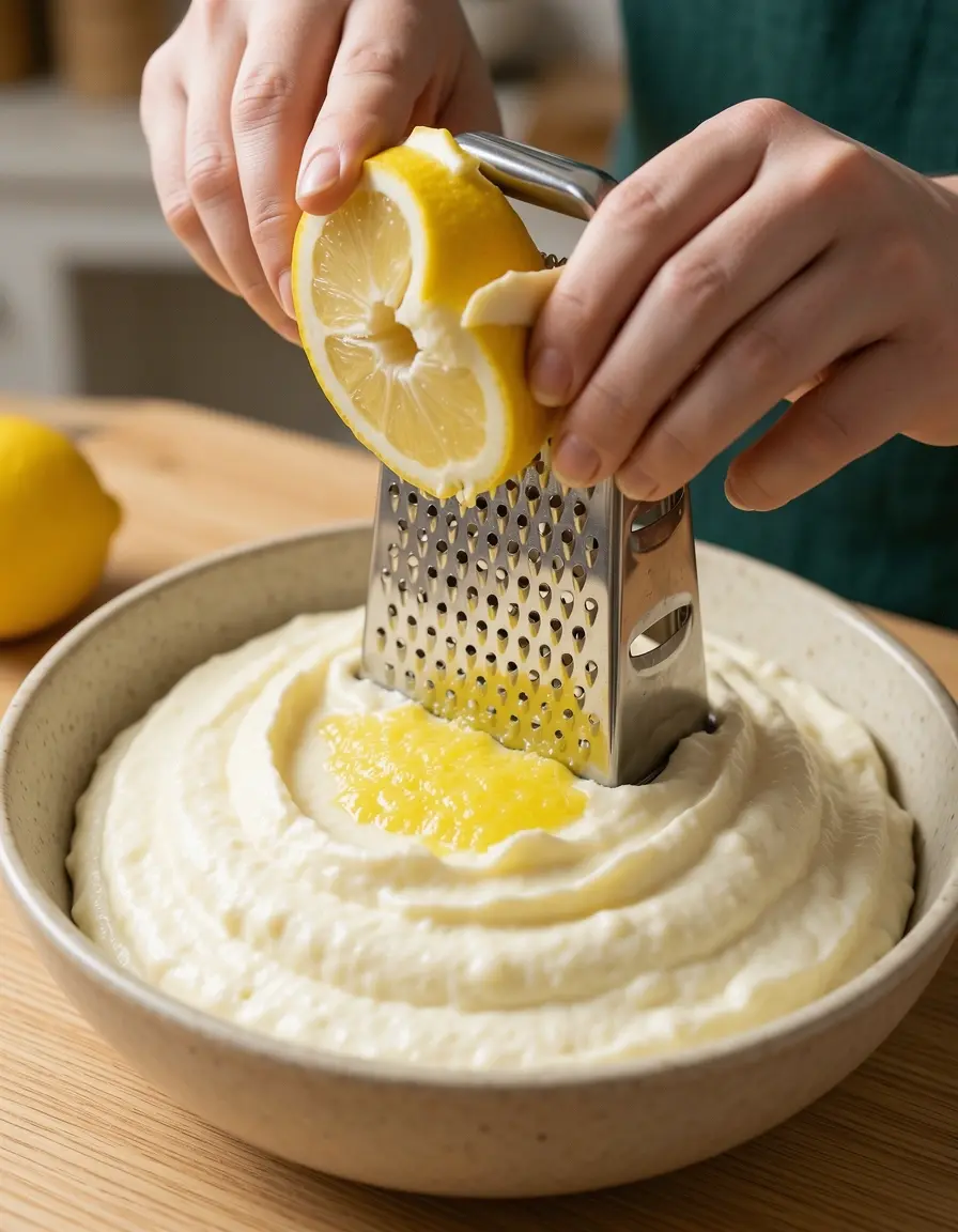 Zitronenreibe für frische Aromen im Quarkteig