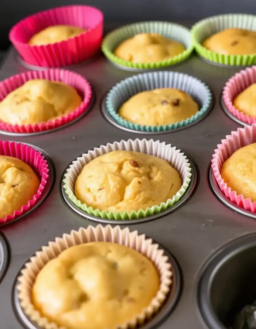 Wiederverwendbare Silikon-Muffinformen in bunten Farben