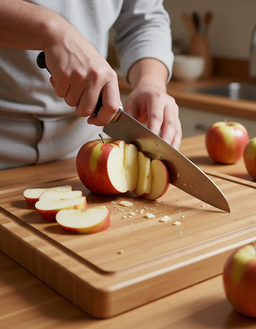 Apfelteiler für gleichmäßige Spalten im Kuchen-Design