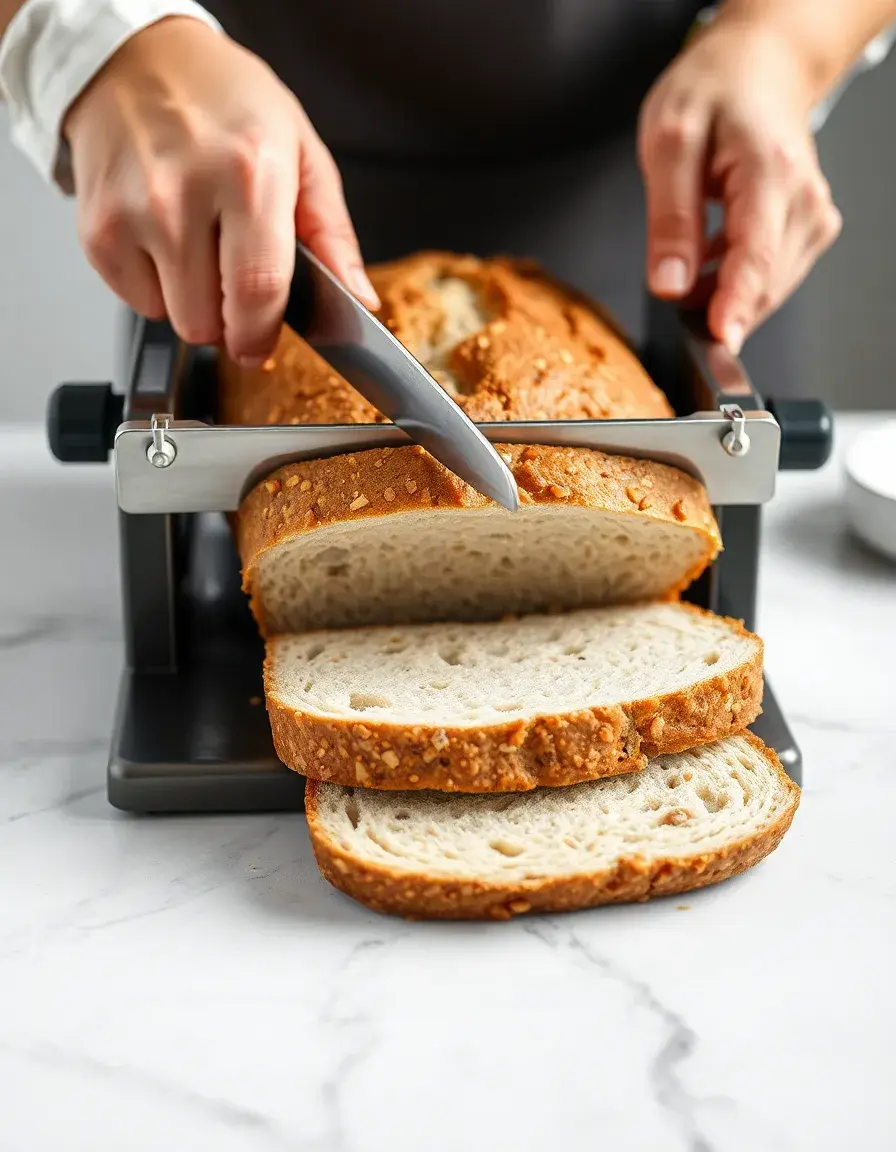 Schneidehilfe für gleichmäßige Kuchen- oder Brotscheiben