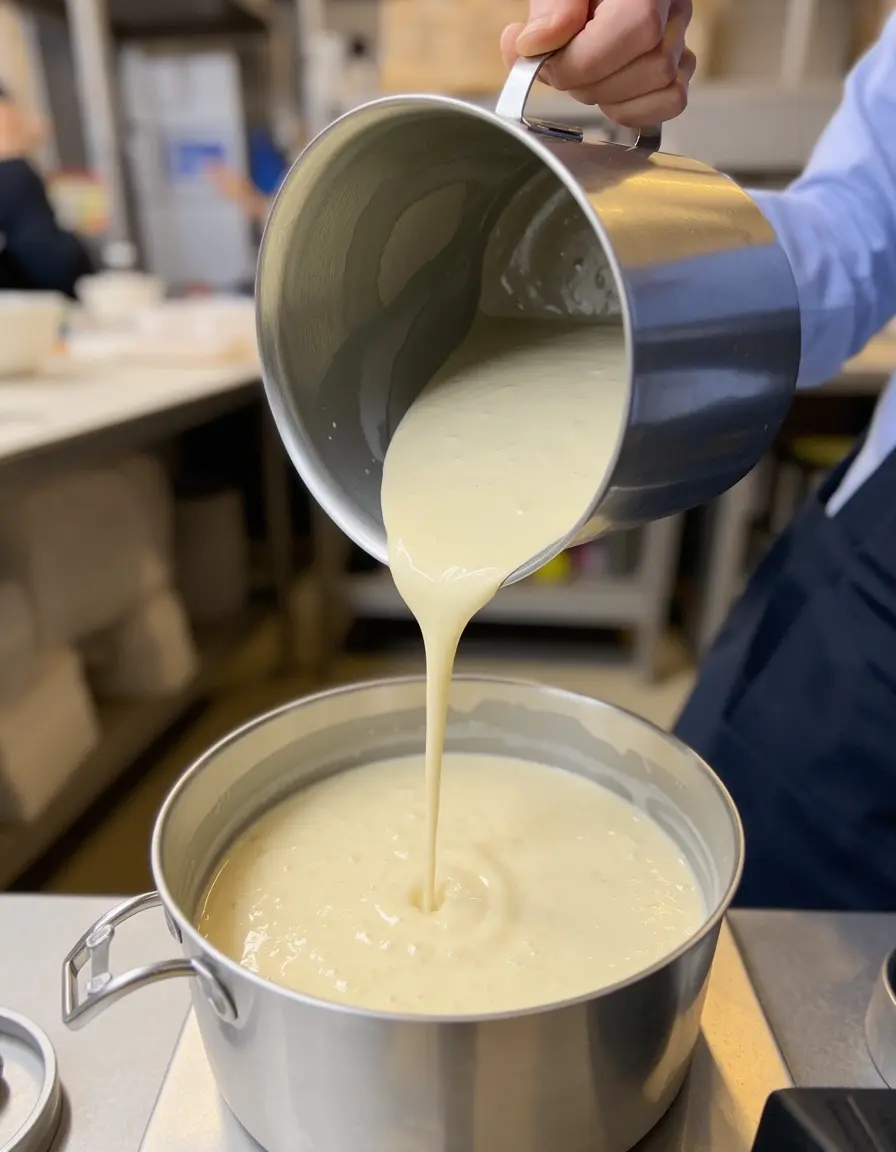 Messbecher mit Ausgießer für präzises Einfüllen von Kuchenteig