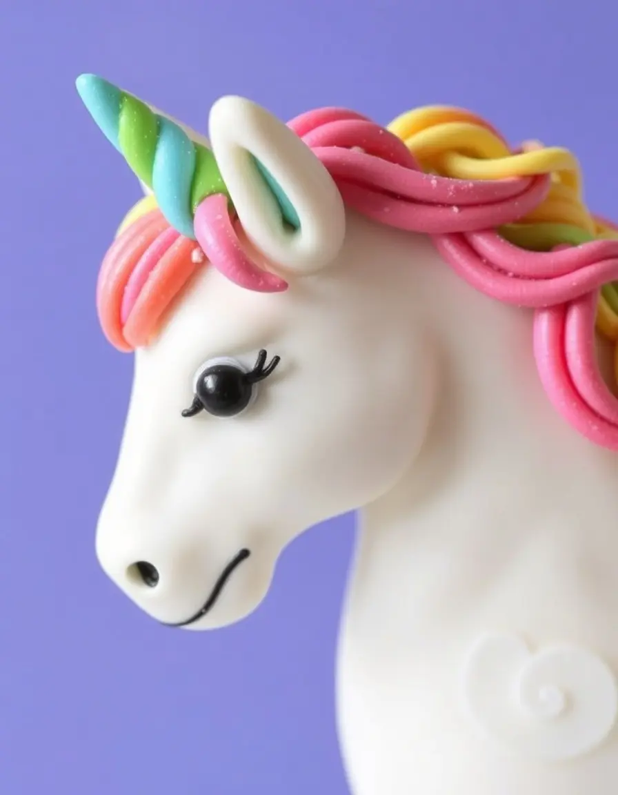 Spritztülle für eine detaillierte Regenbogen-Mähne aus Buttercreme