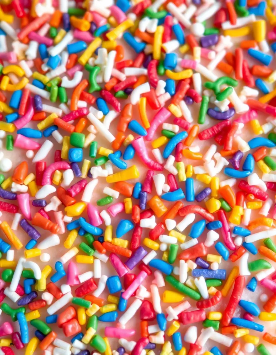 Hochwertiger Mix aus bunten Regenbogen-Streuseln für Tortendekoration