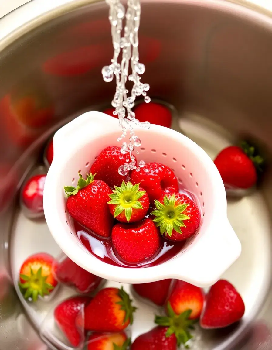 Beeren waschen in einem speziellen Berry Washer Colander