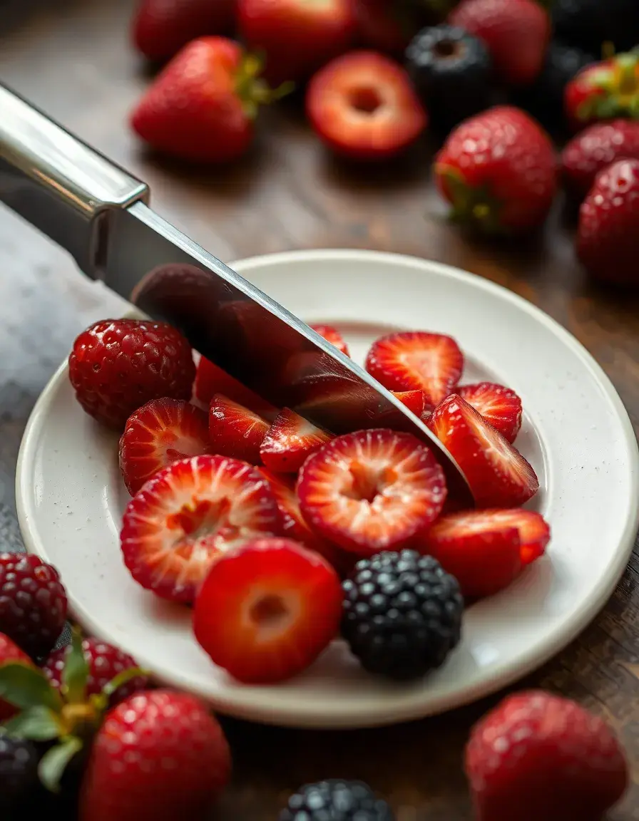 Erdbeeren gleichmäßig schneiden mit einem Slicer