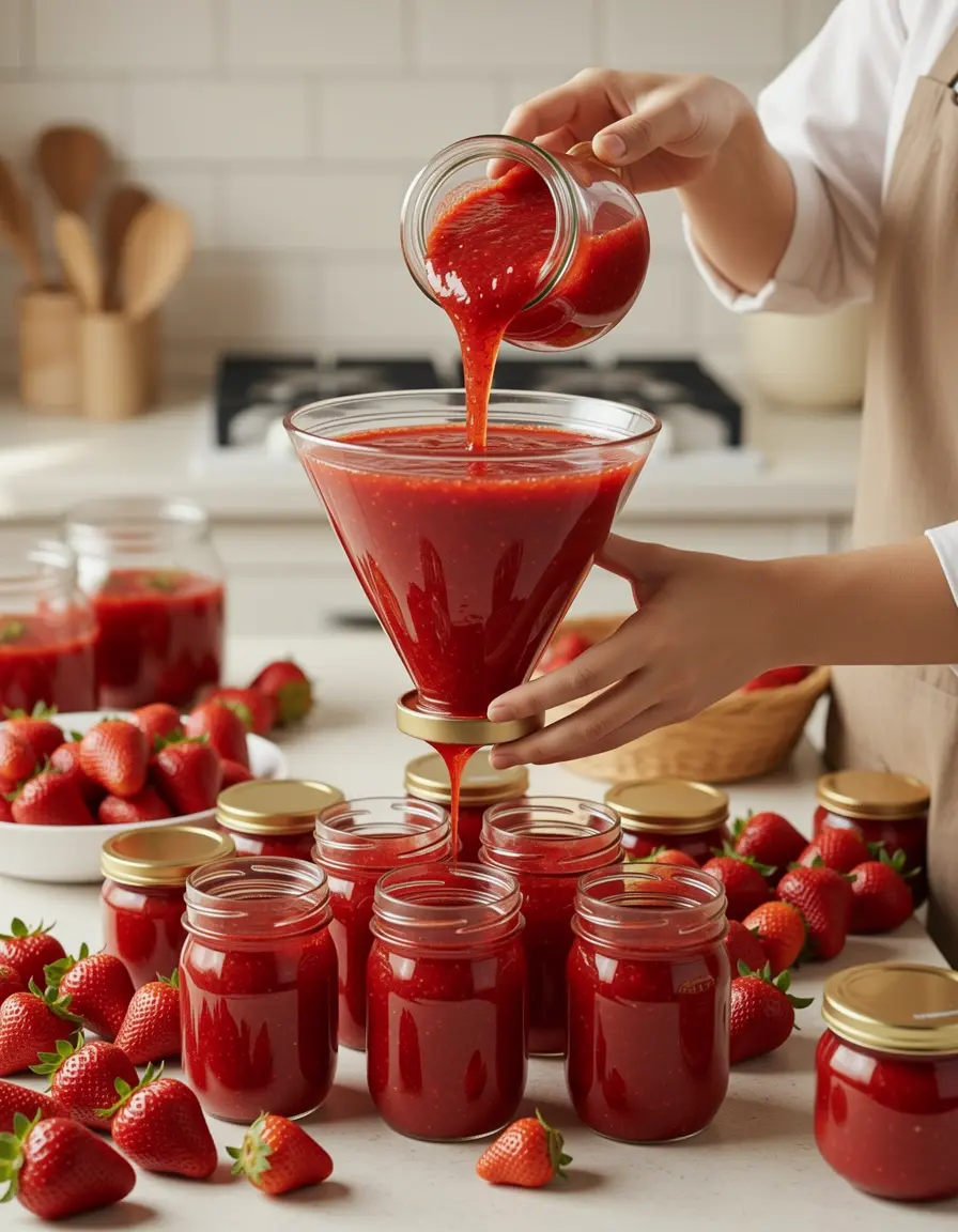 Marmelade sauber abfüllen mit dem Jar Funnel