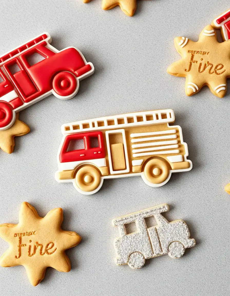 Fire Truck Cutter - Roter Ausstecher für Feuerwehr-Kekse