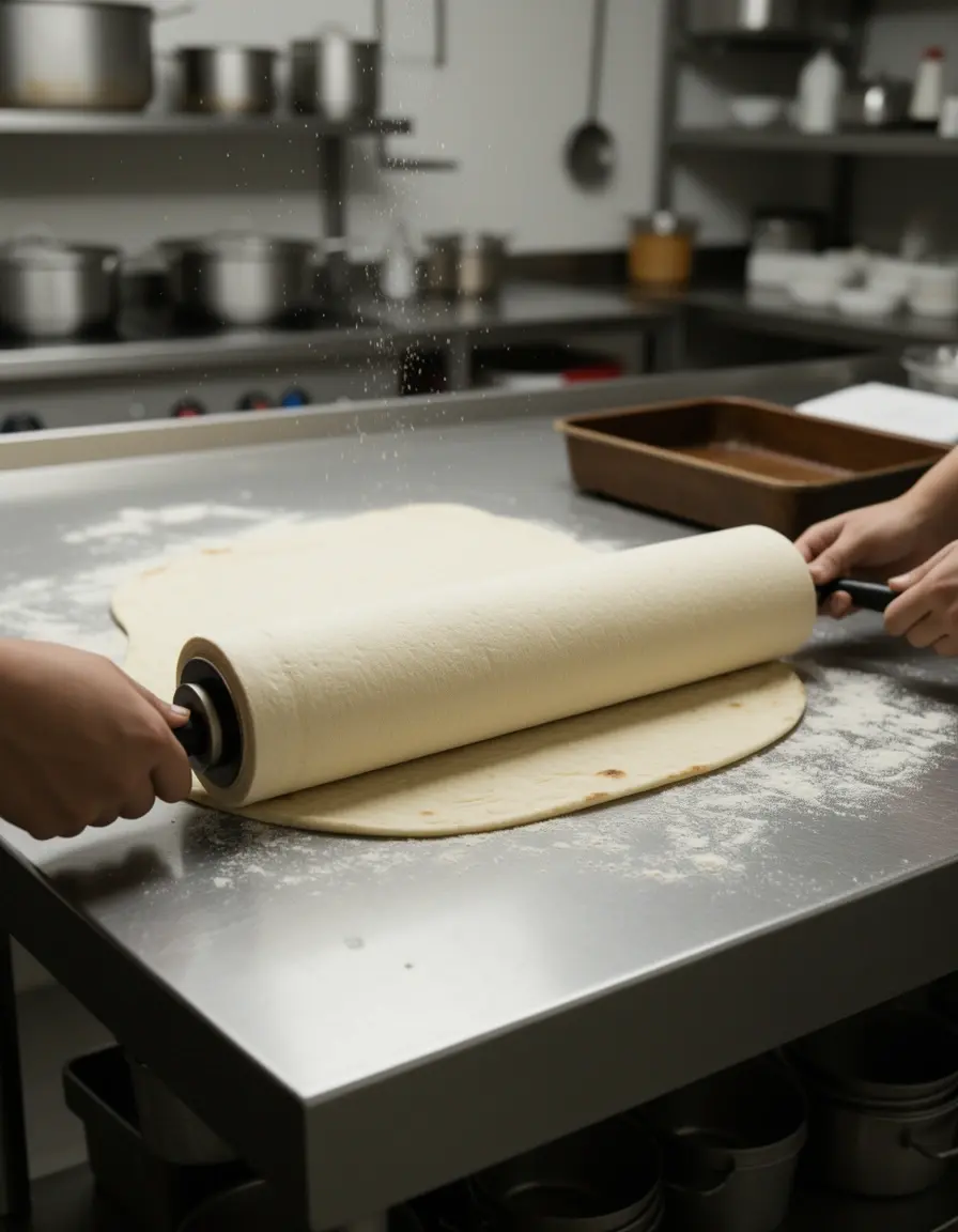 Langer Teigroller für Lavash und andere georgische Fladenbrote