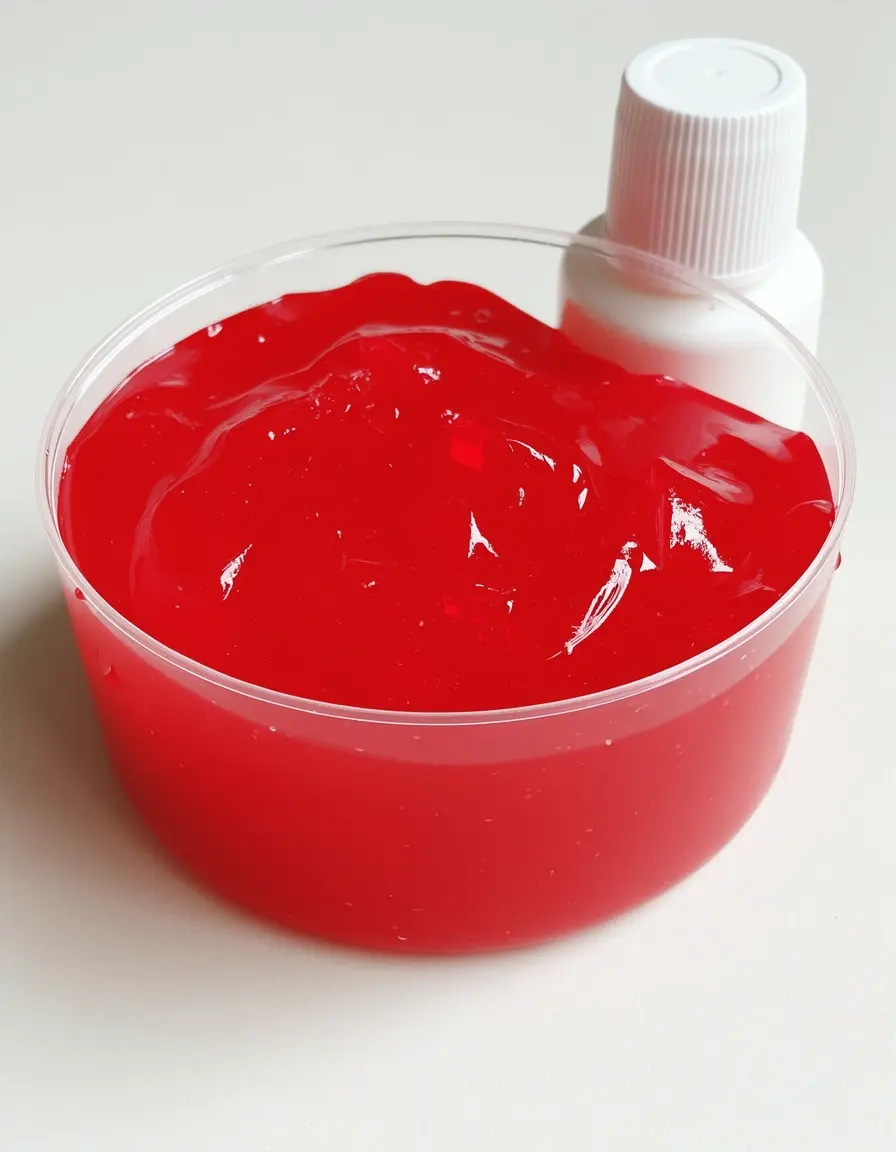 Blutrotes Lebensmittelfarbe-Gel für dramatische Effekte