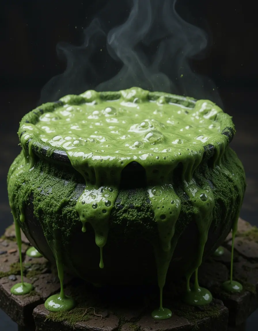 Silikonform in Hexenkessel-Optik für blubbernde Desserts