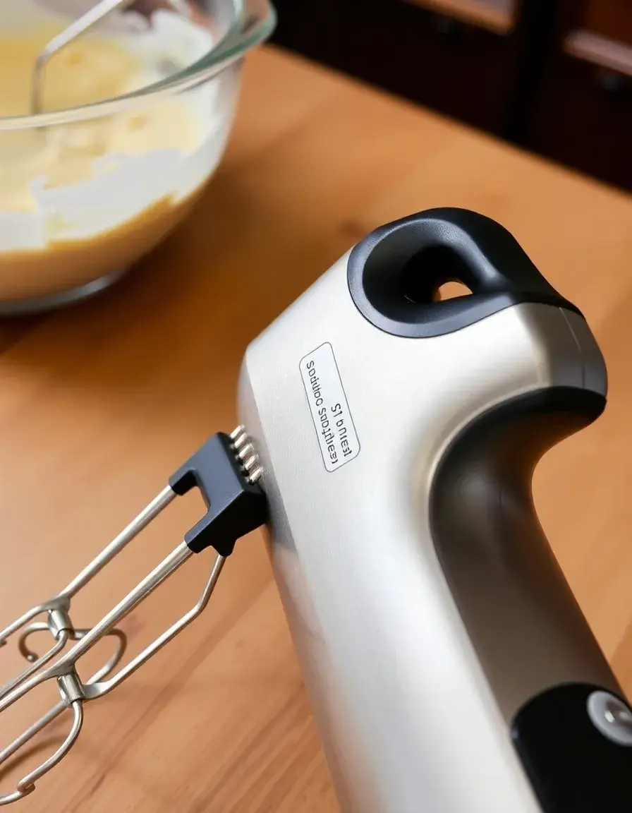 Elektrischer Handmixer aus Edelstahl für fluffigen Kuchenteig