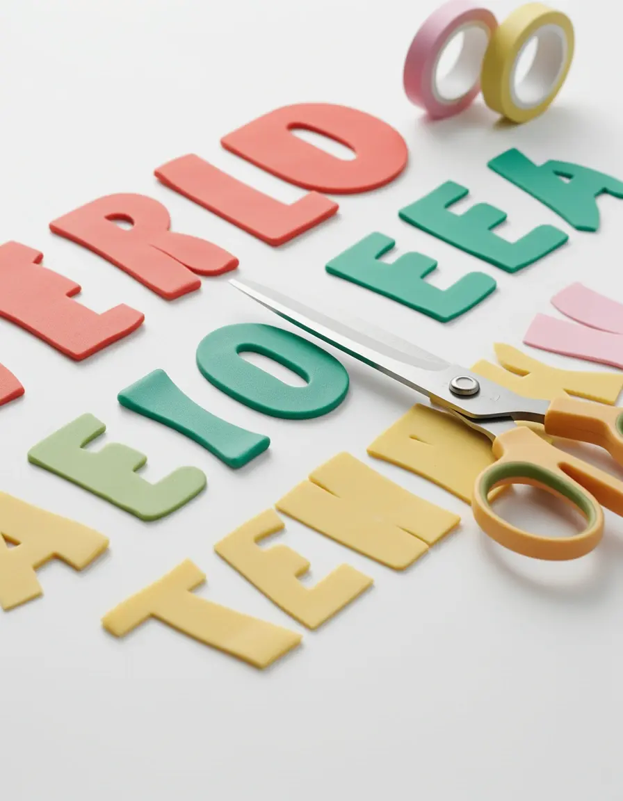 Ausstecher für essbare Party-Banner aus Fondant