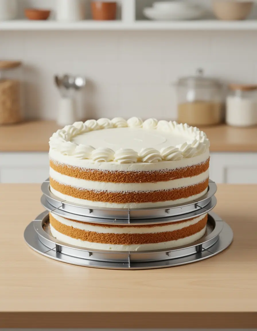 Verstellbarer Backring aus Edelstahl für geschichtete Kuchen