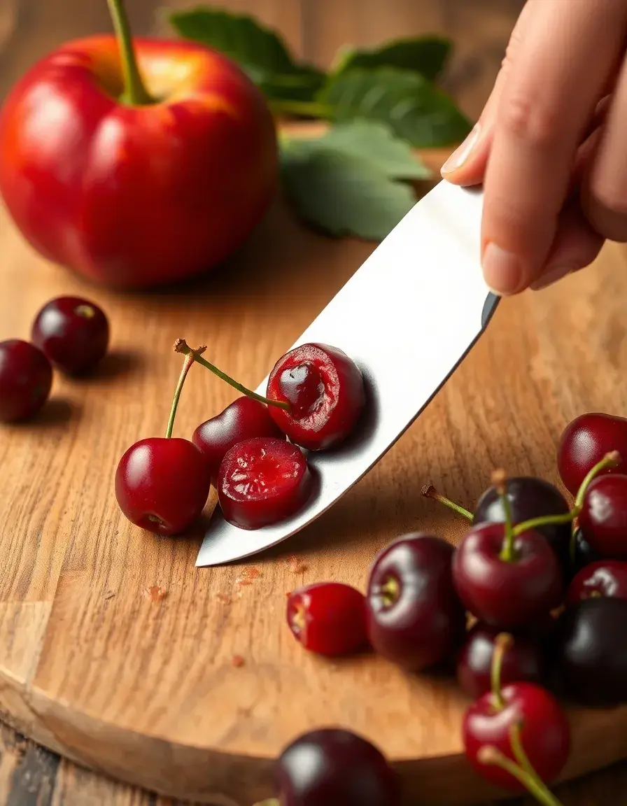 Gebogenes Obstmesser für Kirschen