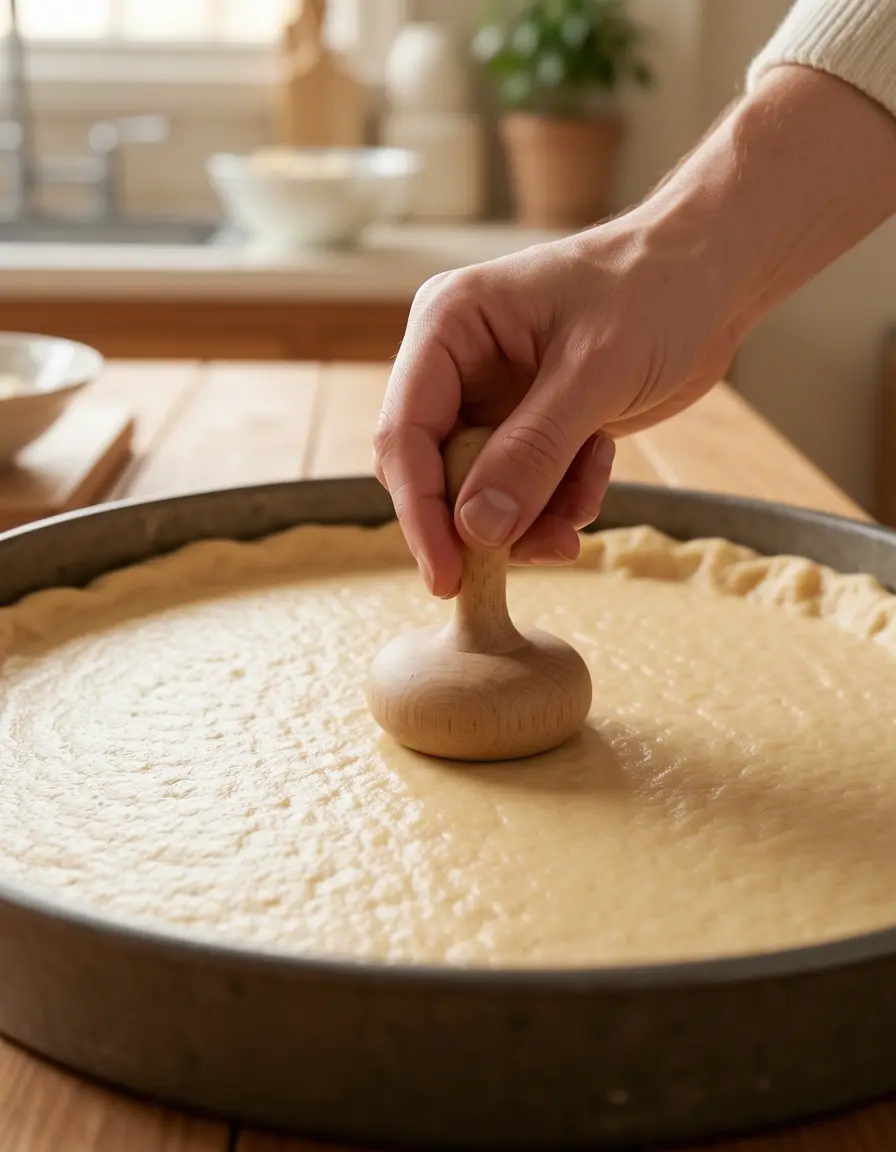 Holz-Tart-Tamper für gleichmäßigen Teig