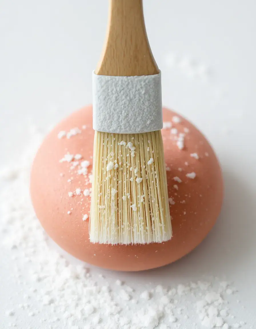 Weicher Pinsel zum Bestäuben von Marzipan