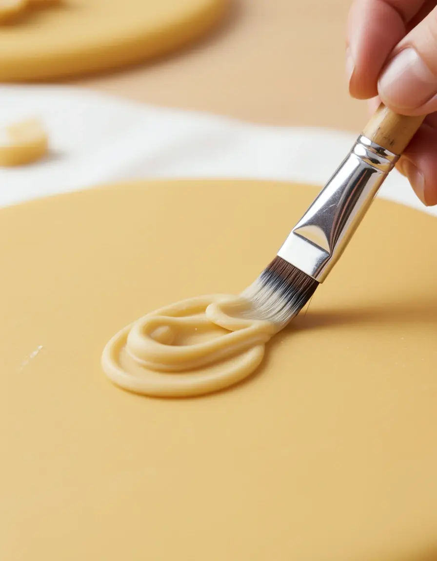 Pinsel für essbaren Kleber auf Marzipan