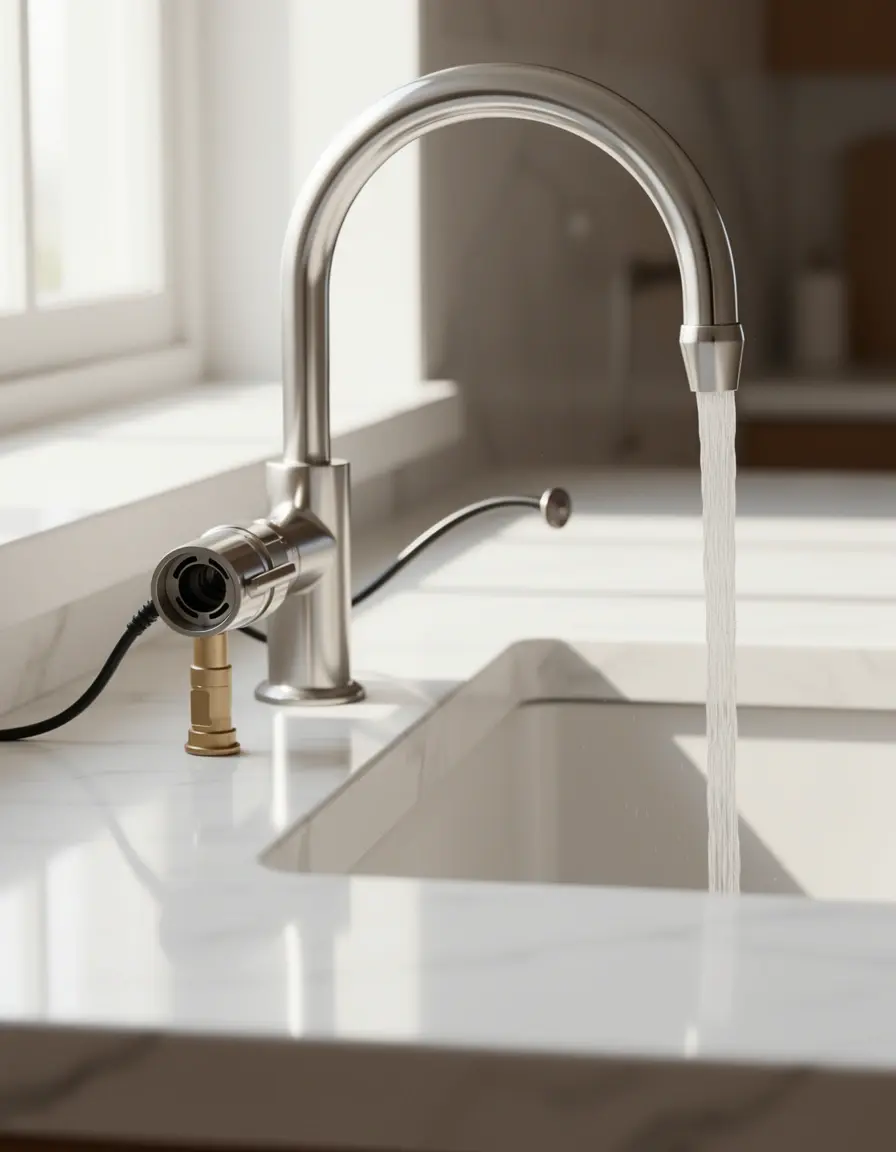Eleganter Faucet Adapter für Instant-Hitze direkt am Wasserhahn