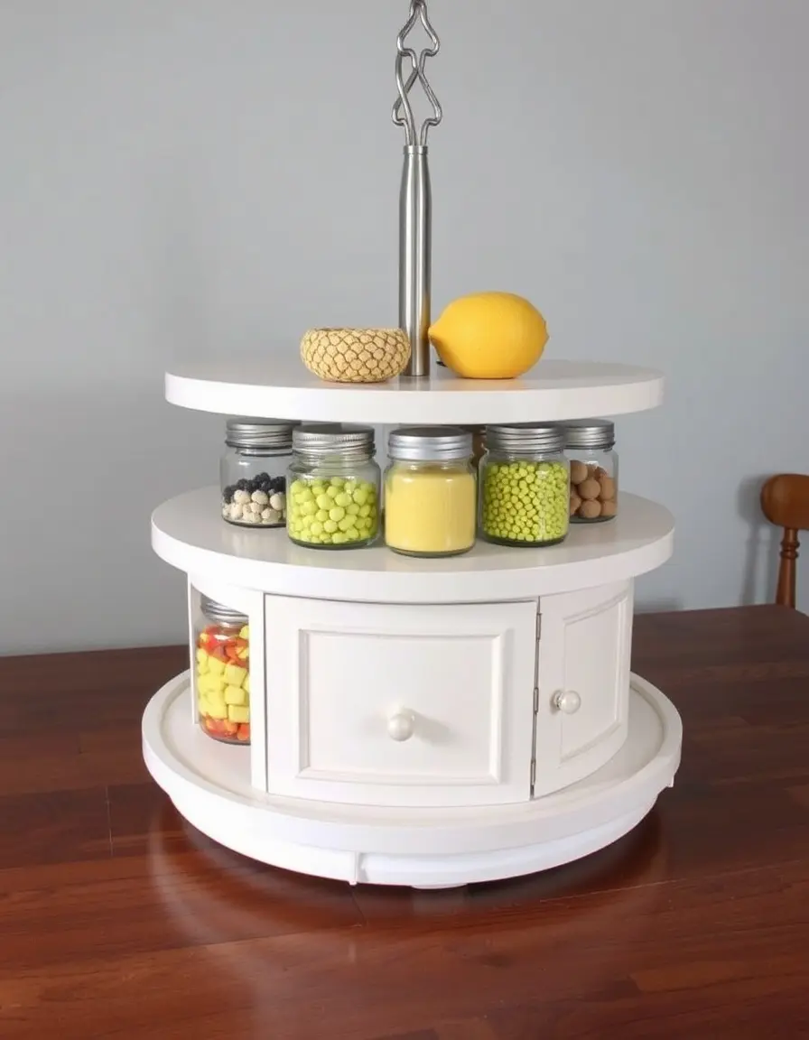 Drehbarer Lazy Susan küchen organizer für Gewürzgläser