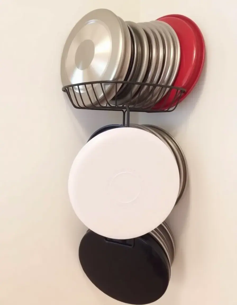 Wandmontierter Deckelhalter küchen organizer für verschiedene Topfdeckel