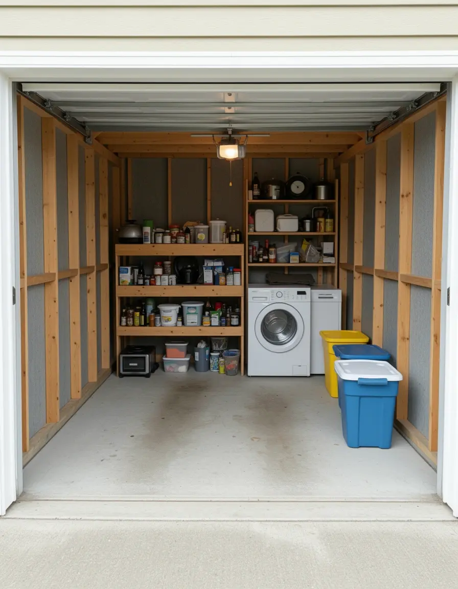 Kleine Garage für Küchengeräte unter dem Schrank zum Verstecken von Mixern