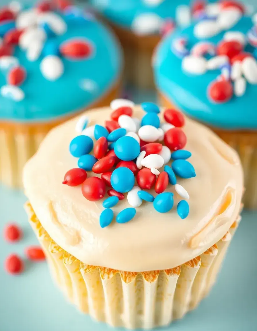 Themen-Sprinkles in Rot und Blau