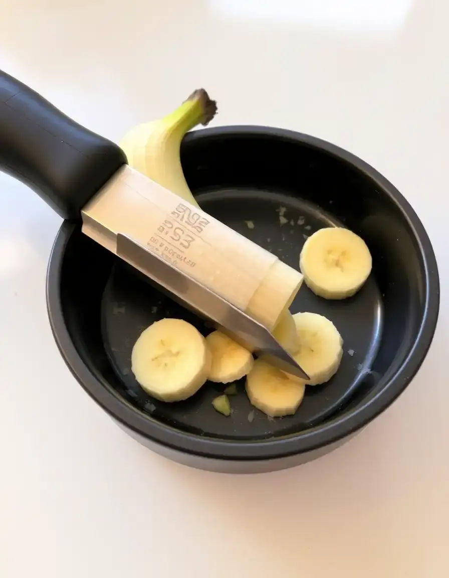 Bananenschneider für perfekte Scheiben als Topping