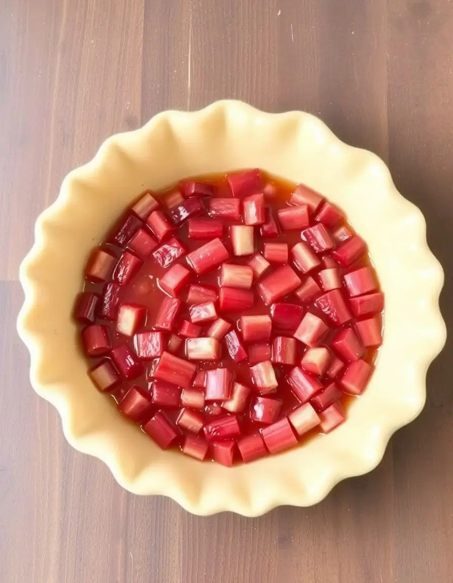 Tiefe Kuchenform für Rhabarberkuchen