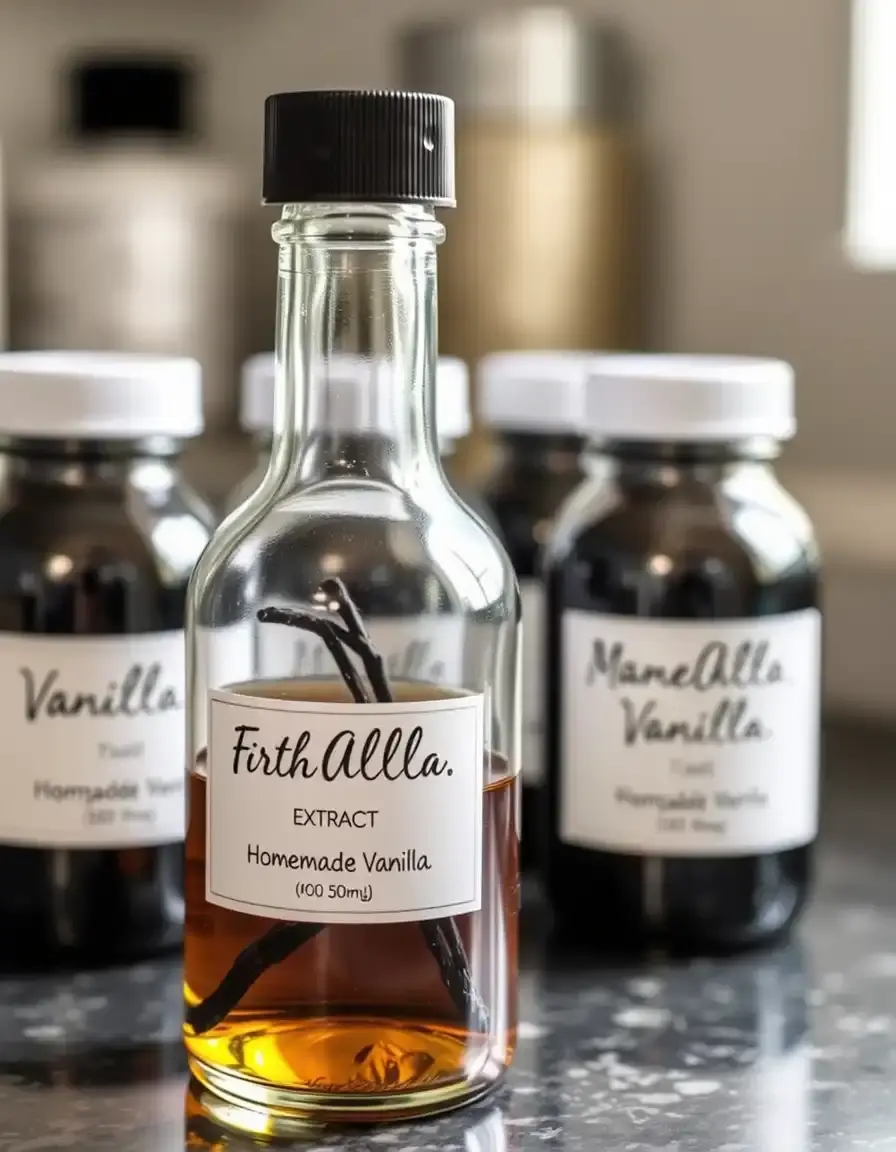 Elegante Glasflasche für hausgemachten Vanilleextrakt