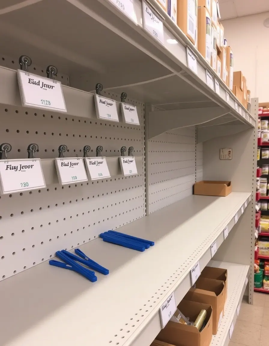 Beschriftungs-Clips für Regale im Vorratsschrank Küche