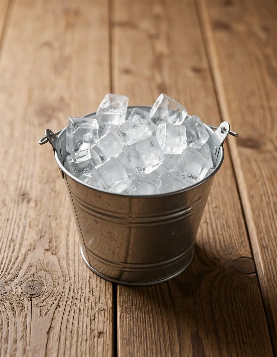 Eiswürfelbehälter aus Edelstahl für den Tisch