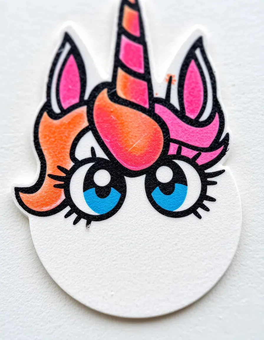 Stempel für schlafende Einhorn Augen auf Fondant