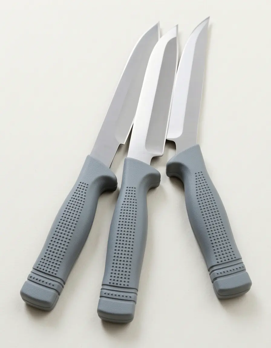 Küchenmesser mit grauen Griffen