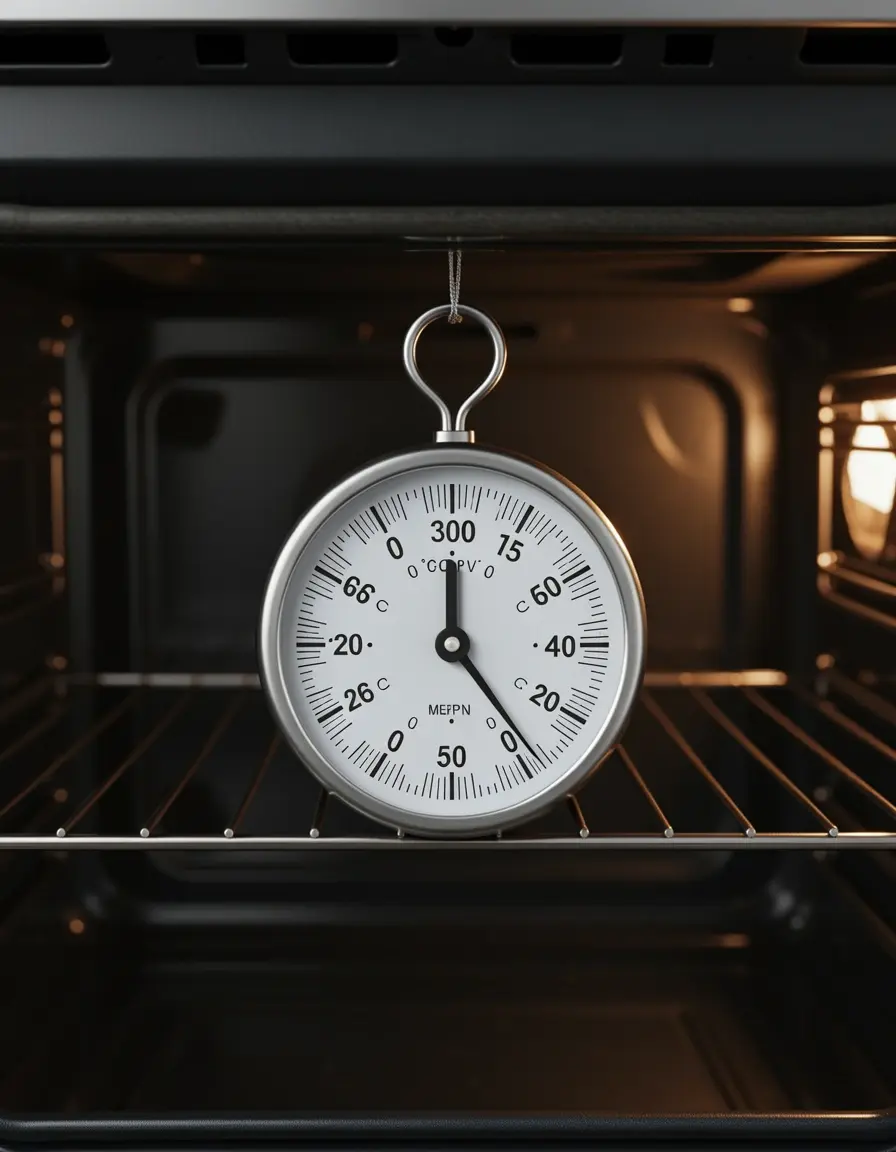 Ofenthermometer aus Edelstahl zur Kontrolle der Backtemperatur