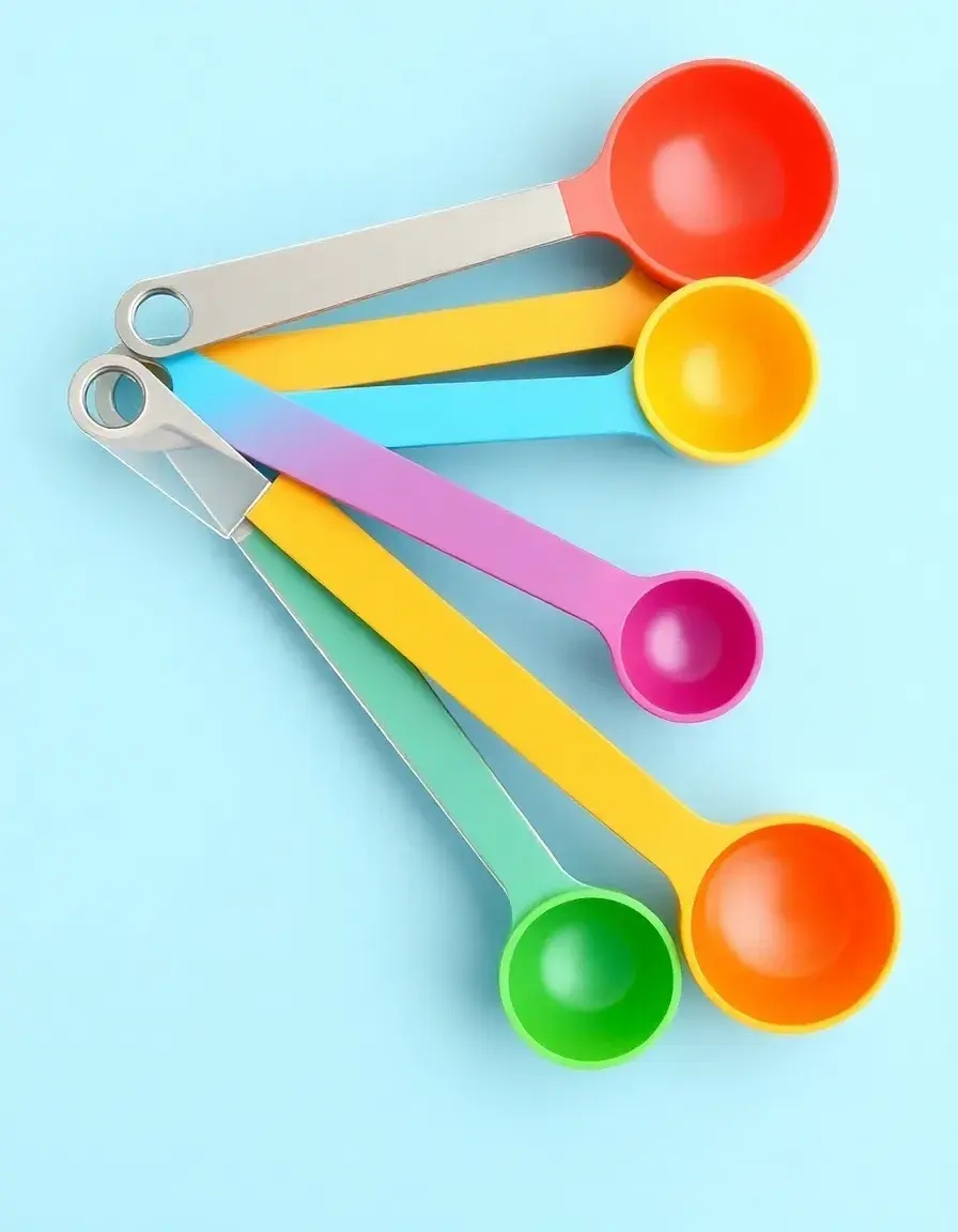 Magnetische Messlöffel in bunten Farben für einfaches Abmessen