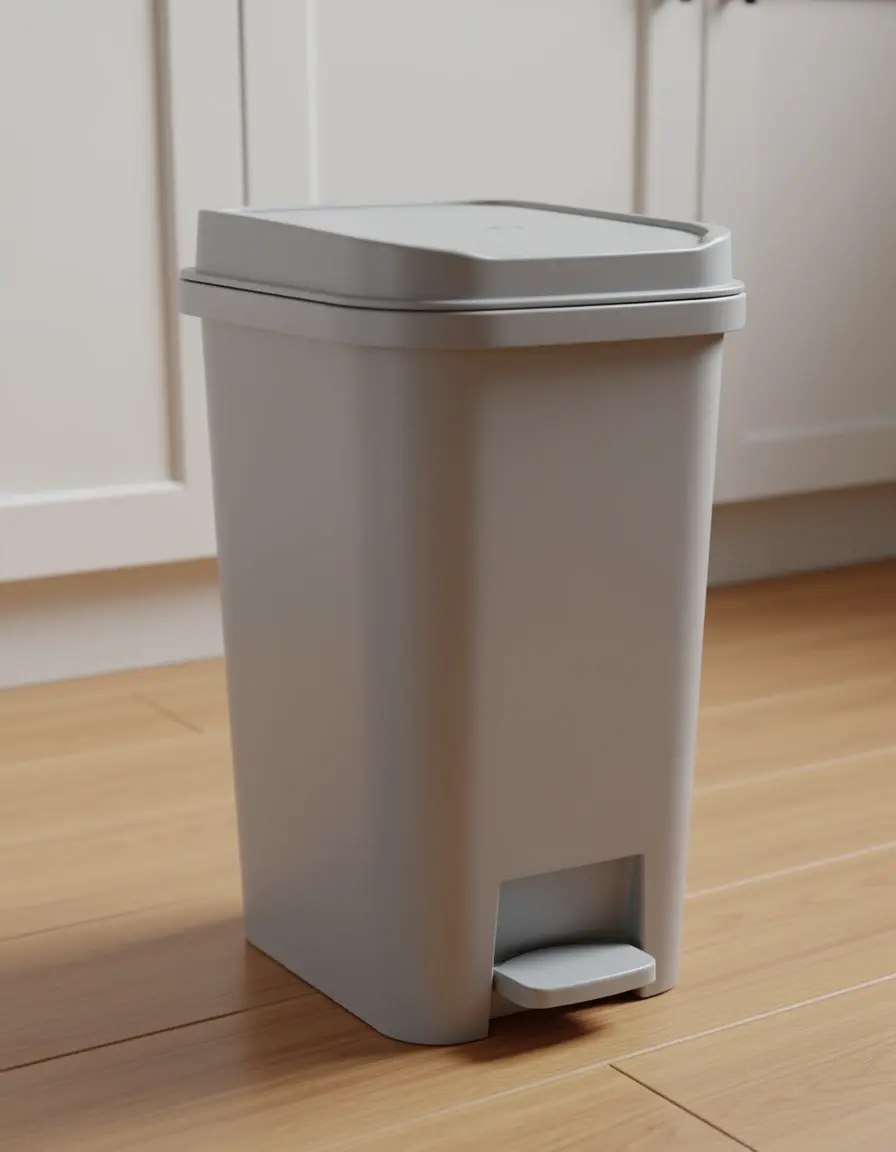 Schlanker Mülleimer 10L mit Pedal für schmale Lücken